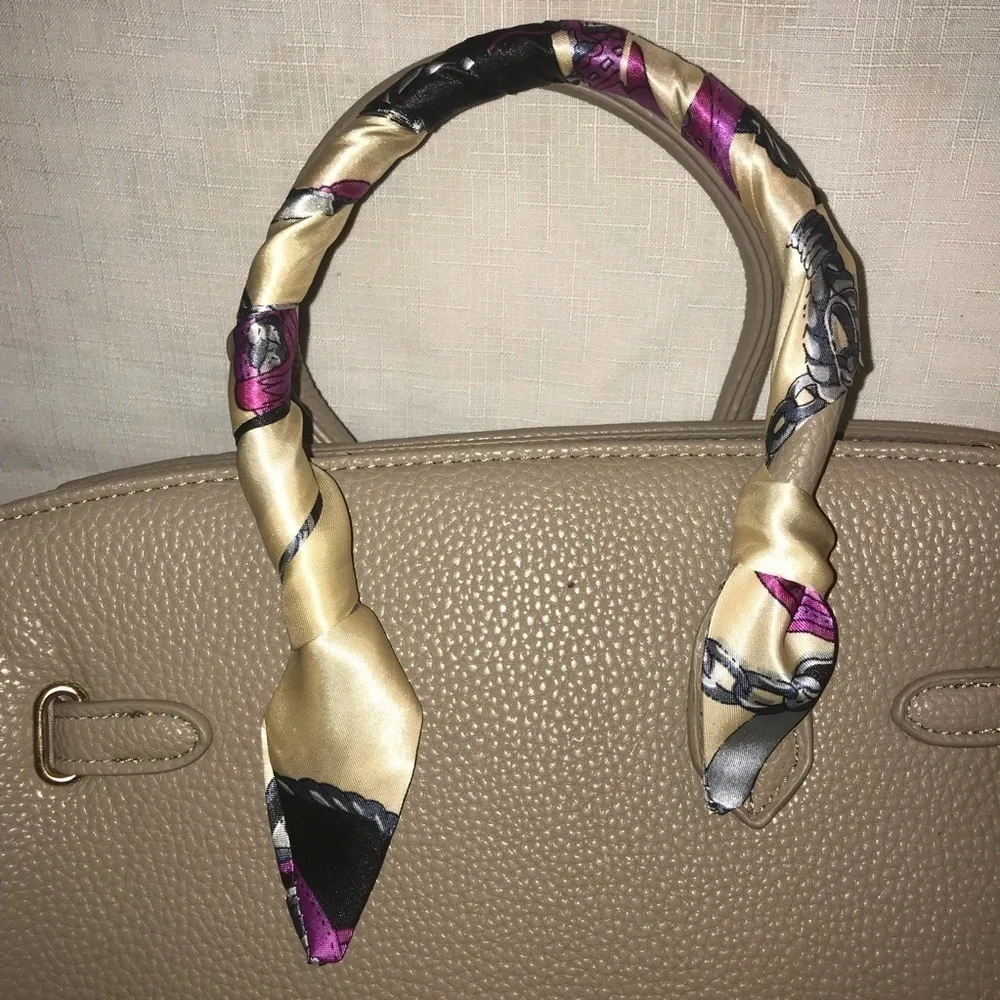 Twilly Silk Handbag Headband Neck Tie Scarf